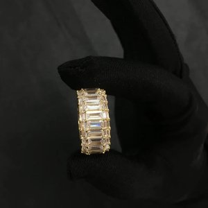 Bague Classique Éternité Plaqué Or Unisexe Style Royal Vintage Bijou de Mariage Élégant Cadeau Accessoire de Mode - Product Image 5