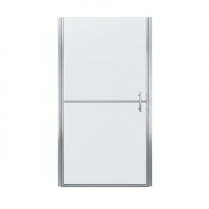 Puerta de Ducha de Vidrio Templado de 39.4x70.1 Pulgadas con Marco, Apertura con Bisagras, Grosor de 6 mm, Diseño Minimalista - Product Image 1