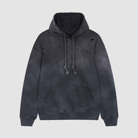Sweat à capuche délavé 420G pour homme, effet délavé à l'acide, streetwear personnalisé
