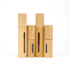 고급 향수병 휴대용 5ml 10ml 미니 유리 향수 스프레이 병 천연 대나무 병 - Product Image 3