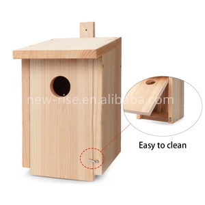Chim bằng gỗ làm tổ chim hoang dã nhà vườn trang trí nội thất phụ kiện chim nhỏ làm tổ hộp - Product Image 3