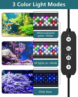 Luminaire d'aquarium RGB 220V 10 pouces, panneau lumineux LED pour aquarium, contrôle tactile intelligent, indice de protection IP55, haute luminosité, aluminium