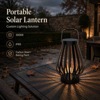 Lanterne solaire portable multi-scènes, lampe de table solaire d'extérieur, lumières solaires pour jardin, pelouse, fête en plein air