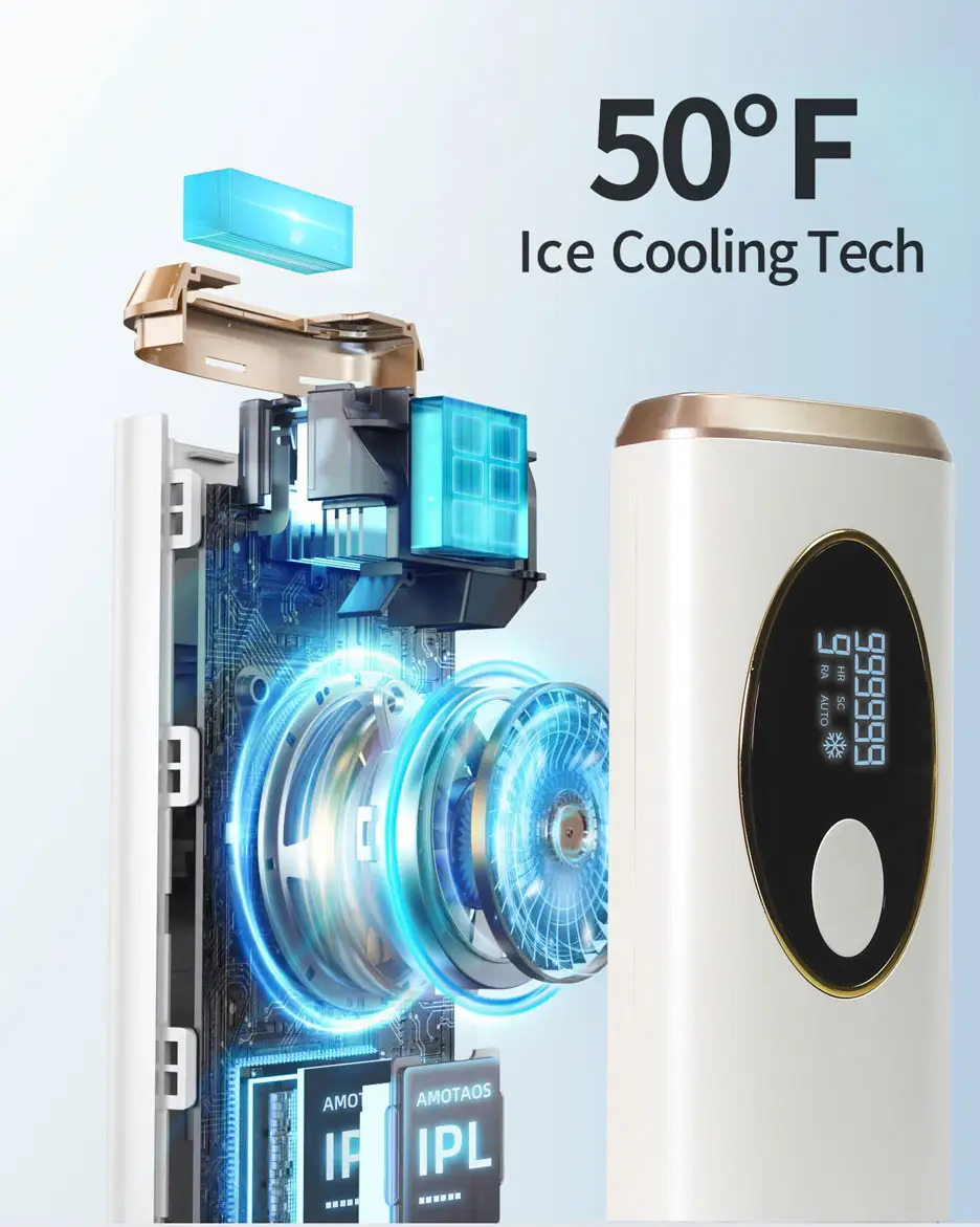 Épilation au laser ipl ice cool épilateur à la maison ipl laser épilation à la maison utilisation à domicile ipl épilation dispositif de refroidissement à la glace à la maison