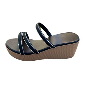 Sandalias de cuña para mujer de verano, artesanales, con tira de pedrería, punta abierta, plataforma gruesa, cómodas, tallas grandes, calzado diario - Product Image 4