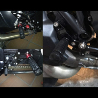 Repose-pieds de moto en alliage d'aluminium M8 antidérapants pour moto tout-terrain, cruiser, scooter