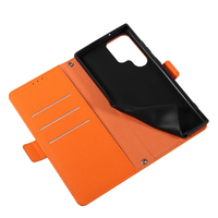 Étui portefeuille en cuir PU avec porte-cartes, dragonne et support pour Samsung S23 Ultra/S23 Plus/S23 FE/S22 Ultra/S23