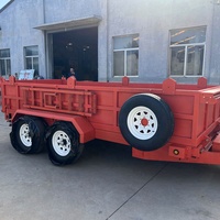Remorque à benne basculante pour tracteur de haute qualité 7x14, capacité de 4,8 tonnes, avec rampes robustes, à vendre