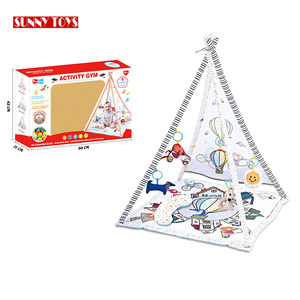 Drôle d'intérieur tipi jouer activité gym tente <span class=keywords><strong>chambre</strong></span> coton doux musical bébé tente playhouse avec 20 pièces boules - Product Image 6