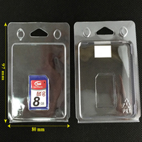 Emballage jetable en plastique PVC/animaux de compagnie, 50 pièces, Blister pour carte mémoire