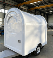 Remorque et camion de restauration mobiles en acier inoxydable personnalisables avec un seul essieu, cuisine complète facile à nettoyer pour une utilisation en extérieur