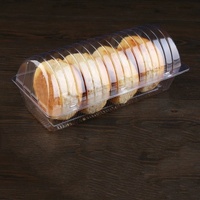 Boîte en plastique de biscuit de croissant recyclable jetable de vente chaude écologique pour des conteneurs d'emballage d'utilisation alimentaire
