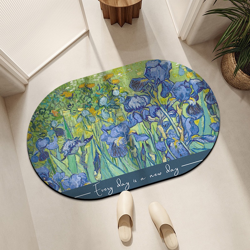 Les fleurs d'iris sont ovales