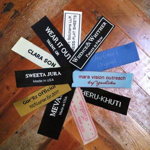 Customize Private High-Density Damask Label Clothing Tag Garment Labels Woven Labels - Product Image 2