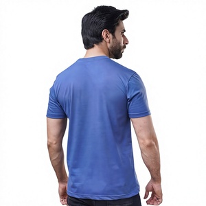 T-shirt personnalisé pour homme, col rond, manches courtes, coupe classique, tee-shirt basique, couleurs assorties, tailles S-4XL, étiquette privée, OEM, vente en gros - Product Image 4