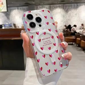 Coque de téléphone transparente pour iPhone 16 Pro, avec blocs de couleur, pour Apple 17 Promax, coque rigide pour iPhone 15/14/13/12, magnétique - Product Image 2