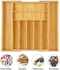 Organizzatore per Cassetti <span class=keywords><strong>in</strong></span> Bambù, Scatola per Posate da Cucina, Contenitore <span class=keywords><strong>in</strong></span> Acciaio per Catering, Porta Biancheria Intima - Product Image 3