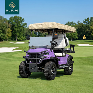Voiturette de <span class=keywords><strong>golf</strong></span> électrique <span class=keywords><strong>6</strong></span> places avec sièges orientés vers l'arrière, idéale pour les excursions panoramiques, prête pour le sable, utilitaire pour le camping, direction assistée, rétroviseur, sécurité enfant - Product Image 1