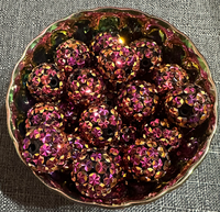 Perle de boule de diamant en résine faite à la main de 20MM grand acrylique et plastique accessoires de bijoux à bricoler soi-même en vrac avec ensemble de diamants