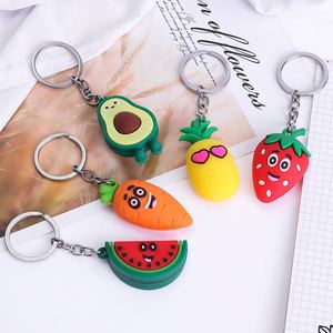 Creative PVC Soft Glue Cute Trend Fruit Series <b>Key</b> <b>Chain</b> Bag Pendant Car <b>Key</b> Pendant Small Gift - Product Image 1