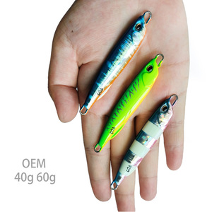 Leurre en plomb de 40g, lumineux, à coulée rapide et à mouvement lent, pour <span class=keywords><strong>la</strong></span> pêche en rivière, lac, mer et en haute mer, pêche à <span class=keywords><strong>la</strong></span> flotte <span class=keywords><strong>sans</strong></span> hameçons - Product Image 4