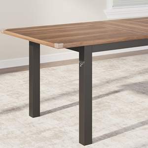 <span class=keywords><strong>Mesa</strong></span> de Comedor Extensible de Madera para 4-8 Personas, Diseño Industrial, Estructura Metálica Resistente, <span class=keywords><strong>Mesa</strong></span> Rectangular para <span class=keywords><strong>Cocina</strong></span>, Comedor, Muebles para el Hogar - Product Image 3