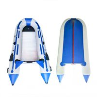 Solaire Marine 2.7M 0.9mm PVC Gonflable Assault Boat 3 Personne Transom Vitesse Kayak Latte Plancher En Aluminium Avec Accessoires Gratuits