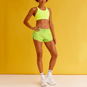 <span class=keywords><strong>Pantaloncini</strong></span> da Corsa da <span class=keywords><strong>Donna</strong></span> Personalizzabili <span class=keywords><strong>con</strong></span> Logo, Tinta Unita, Spacco Alto, Pannelli in Micro Mesh, Coulisse Inferiore, Leggeri, Vita Media, per Palestra e Attività Sportive - Product Image 4