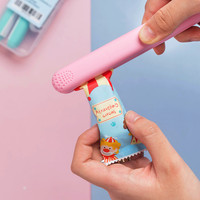 Machine à sceller les sacs de bonbons, petite, domestique, mini, pour emballages alimentaires, biscuits, noix, crème glacée, avec pince de scellage chauffante à motif ondulé
