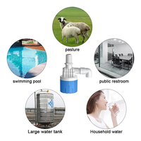 Robinet flottant en plastique durable et antirouille avec raccord True Union et port de 1/2 pouce pour abreuvoir d'élevage
