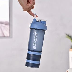 זולה ופשוטה שלוש שכבות להתמודד עם גביע רועדת ספורט עם הדפסת לוגו, אטום ואבקת חלבון עמיד - Product Image 4