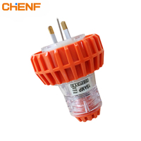 CHENF Prise mâle courte droite industrielle série 56, étanche IP66, 3 broches, 10A 250V, norme australienne 56P315, avec anneau orange