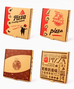 상표가 붙은 종이 eco 로고를 가진 친절한 생물 분해성 음식 급료 12 인치 피자 상자