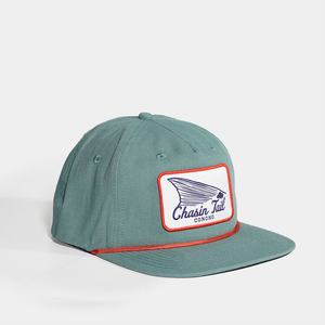 Casquettes personnalisées non structurées avec logo tissé, 5 panneaux, en coton ripstop, snapback - Product Image 5