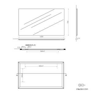 Specchio da Bagno Reversibile a Incasso 120x70x2 cm con Cornice di Supporto Koricini - Product Image 4