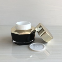 Ensembles de bouteilles d'emballage cosmétique en acrylique de forme octogonale de 15ml/30ml/50ml/100ml/120ml/30g/50g Bouteilles de lotion et pots de crème