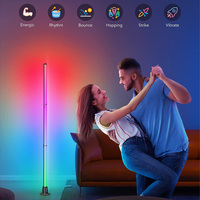 Tuya moderne télécommandé application intelligente d'éclairage de nuit pour la maison wifi alexa lampe d'angle sur pied décorative lampadaire led RVB