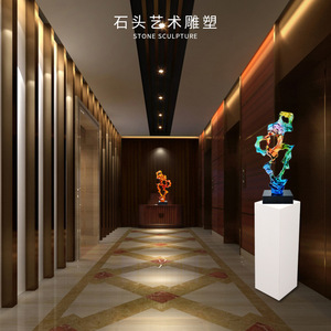 Anti Glazed Taihu Stone Resin Abstract Sculpture Home Decoration Art <b>Craft</b> Irregular Shape 290x200x660mm - Product Image 3