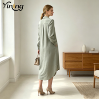 Kemeja Panjang Wanita Pabrik OEM Warna Solid Katun Linen Cardigan Lengan Panjang Kancing Longgar Pelindung Sinar Matahari Atasan Wanita Remaja Kemeja Kasual
