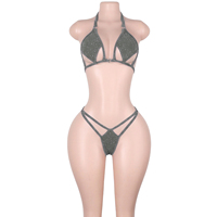 Vêtements de danse exotiques directement de l'usine, sous-vêtements de strip-tease sur mesure, micro-lingerie, combinaisons métalliques brillantes, tenues de danseuses