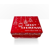Joyeux Noël ! Boîte cadeau en carton biodégradable avec confettis explosifs, vernissage amusant, surprises amusantes, emballage unique pour farces