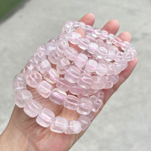 أساور JD GEMS من الكوارتز الوردي الطبيعي مقاس 7-12 مم، اكتشف سحر الحب، أساور مصنوعة يدويًا بدقة - Product Image 6