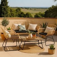 Meubles d'extérieur postmodernes, écologiques, durables, canapé de jardin, cour, villa, patio, modulaire, sectionnel, luxe, hôtel, resorts