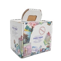 Individuell Bedruckte Robuste Wellpappe-Tragetasche Faltbare Verpackungsbox für Geschenke Lebensmittel Snack-Verpackung