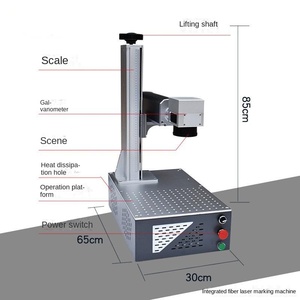 Fiber Laser Engraving Marking <b>Machine</b> for Metal <b>Mugs</b> Cups Tags Nameplates with Motor Pump Gear-650W Power - Product Image 5
