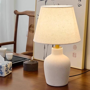 Lámpara de Mesa de Porcelana de Estilo Chino, Lámpara de Noche de Lujo para Dormitorio, Decoración Zen de Hotel de Jingdezhen - Product Image 2
