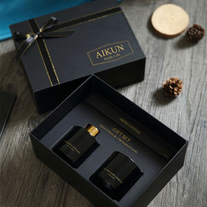 AIKUN Premium 120 Days Long Lasting Fragrant Soy Wax Candle Gift Set <b>Reed</b> <b>Diffuser</b> Set <b>for</b> Bathroom Bedroom Office Home - Product Image 2