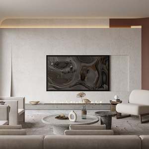 SANTOPOVA Wall Mounted <b>Tv</b> Cabinets Unit with <b>Fireplace</b> Modern Wood Wall Furniture Living Room Stand Design Wooden <b>Tv</b> Cabinet - Product Image 5