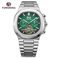 Montre mécanique de luxe Forsining, nouvelle montre automatique pour homme de haute qualité, bracelet en acier inoxydable massif, montre pour homme