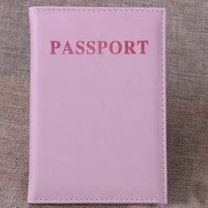 Support de passeport en cuir pu pour hommes, joli, de haute qualité, imprimé et personnalisé, vente en gros